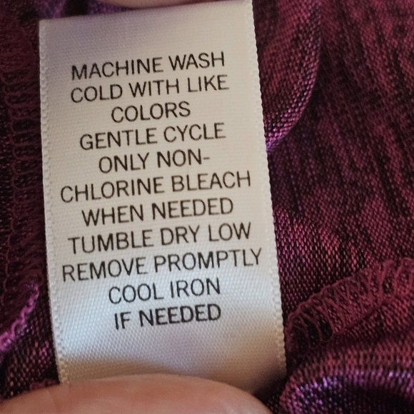Apt 9 Purple Black Shiny Space Dye Cowl Neck Blouse Size L Large - Picture 12 of 12